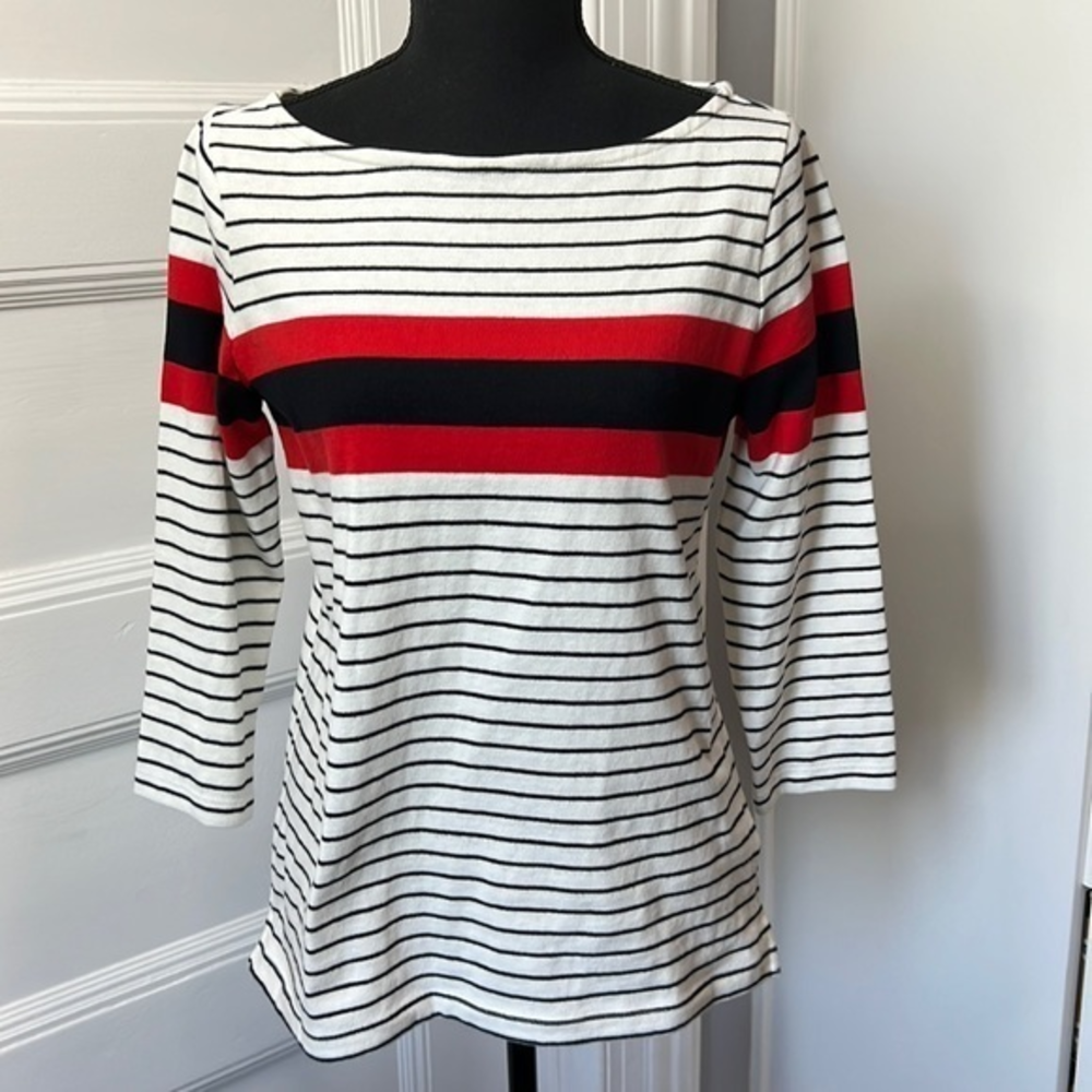 LANDS’ END WOMENS 100% COTTON KNIT TOP SIZE S/P 6-8 NEW WITHOUT TAGS